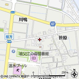 愛知県稲沢市祖父江町桜方笹原1193周辺の地図