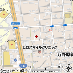 静岡県富士宮市万野原新田3754-12周辺の地図