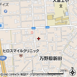 静岡県富士宮市万野原新田3908周辺の地図