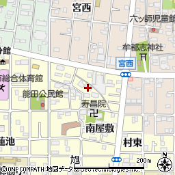 愛知県北名古屋市能田北屋敷周辺の地図
