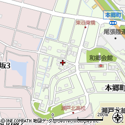 愛知県瀬戸市本郷町204周辺の地図