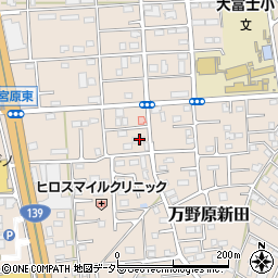 静岡県富士宮市万野原新田3905周辺の地図