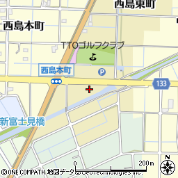 愛知県稲沢市西島東町周辺の地図