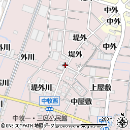 愛知県稲沢市祖父江町中牧堤外川1637周辺の地図