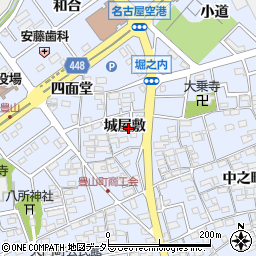 愛知県豊山町（西春日井郡）豊場（城屋敷）周辺の地図