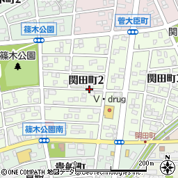 愛知県春日井市関田町2丁目周辺の地図