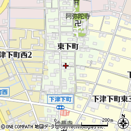 愛知県稲沢市下津町東下町周辺の地図