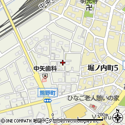 愛知県春日井市熊野町1960周辺の地図
