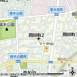 愛知県春日井市関田町周辺の地図