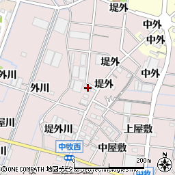愛知県稲沢市祖父江町中牧堤外川1483周辺の地図