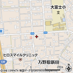 静岡県富士宮市万野原新田3889周辺の地図
