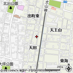 愛知県北名古屋市鹿田天田16周辺の地図