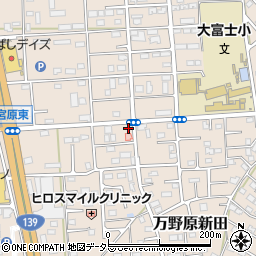 セブンイレブン富士宮万野原西店周辺の地図