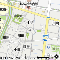 愛知県稲沢市祖父江町桜方宮東周辺の地図