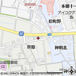 愛知県稲沢市祖父江町桜方笹原24周辺の地図