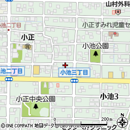 愛知県稲沢市小池周辺の地図