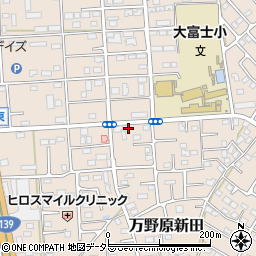 静岡県富士宮市万野原新田3888-3周辺の地図