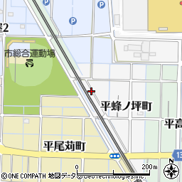 愛知県稲沢市平蜂ノ坪町周辺の地図