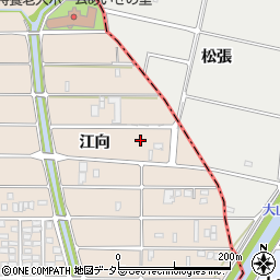 愛知県北名古屋市六ツ師（江向）周辺の地図