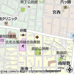 ファミリーマート北名古屋能田店周辺の地図