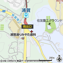 横浜銀行馬堀支店周辺の地図