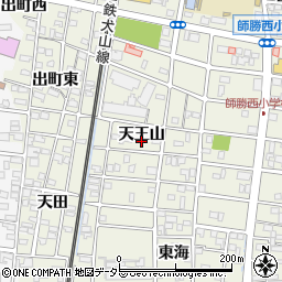 愛知県北名古屋市鹿田天王山周辺の地図