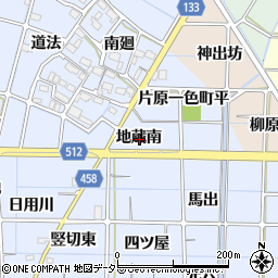 愛知県稲沢市片原一色町地蔵南周辺の地図