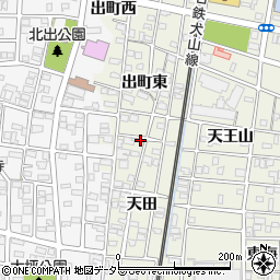 愛知県北名古屋市鹿田天田3周辺の地図