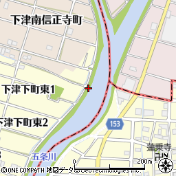 愛知県稲沢市下津町弁天前周辺の地図