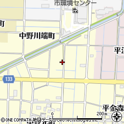 愛知県稲沢市中野川端町周辺の地図