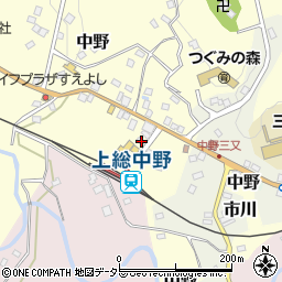 千葉県夷隅郡大多喜町中野281周辺の地図