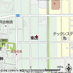 愛知県北名古屋市宇福寺東出周辺の地図