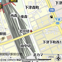 愛知県稲沢市下津町北丹波周辺の地図