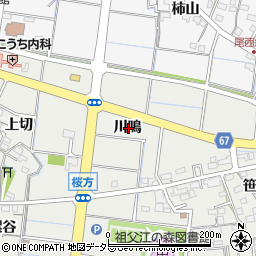 愛知県稲沢市祖父江町桜方川鳴周辺の地図