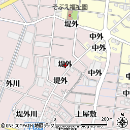 愛知県稲沢市祖父江町中牧堤外周辺の地図