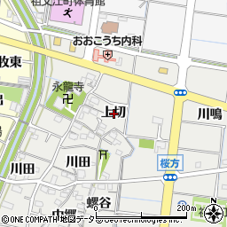 愛知県稲沢市祖父江町桜方上切周辺の地図