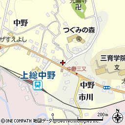 千葉県夷隅郡大多喜町中野64周辺の地図