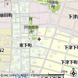 愛知県稲沢市下津町元番神周辺の地図