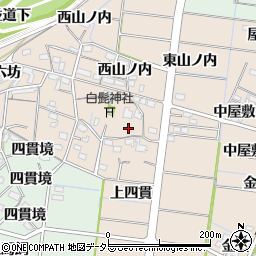 愛知県稲沢市祖父江町四貫宮屋敷周辺の地図