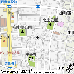 愛知県北名古屋市弥勒寺東周辺の地図
