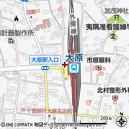 大原駅周辺の地図