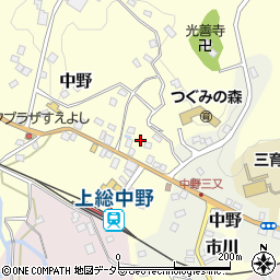 千葉県夷隅郡大多喜町中野274周辺の地図