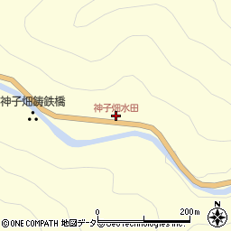 神子畑水田周辺の地図