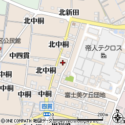 愛知県稲沢市祖父江町四貫堤敷周辺の地図