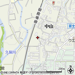 静岡県御殿場市中山611-9周辺の地図