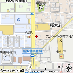 十六銀行稲沢支店周辺の地図