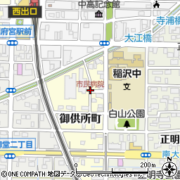 市民病院周辺の地図