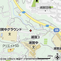 神奈川県横須賀市浦賀3丁目周辺の地図