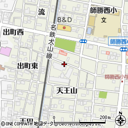 愛知県北名古屋市鹿田西五丁周辺の地図
