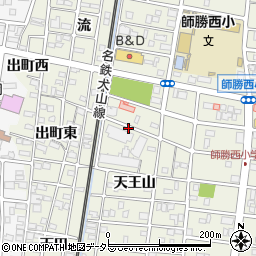 愛知県北名古屋市鹿田（西五丁）周辺の地図